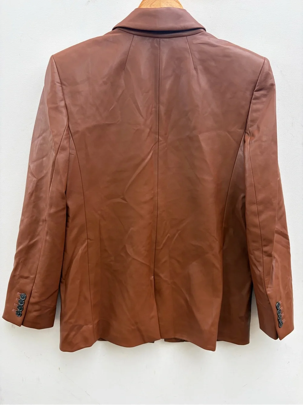 J Crew Vivienne Faux Leather Blazer NWT